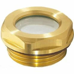 Best Sale 👏 Brass Fluid Level Sight w/ ESG Glass w/o Reflector - M16 x 1.5 Thread - J.W. Winco 160FMN6/B 👍