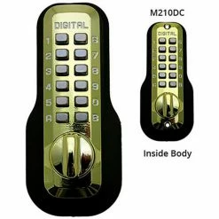 Budget 🔔 LockeyUSA Lockey Digital Door Lock M210 Mechanical Keyless Deadbolt Double Combination, Bright Brass 🔔