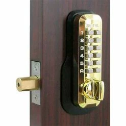 Wholesale ✔️ LockeyUSA Lockey Digital Door Lock M210 Mechanical Keyless Deadbolt, Bright Brass 🤩