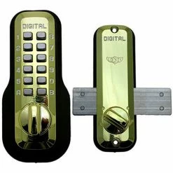 Cheap 🔥 LockeyUSA Lockey Digital Door Lock M220 Surface Mount Deadbolt, Bright Brass 😍