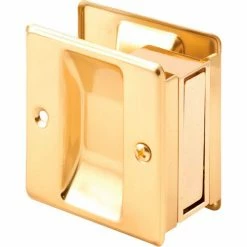 Brand new 😍 Prime-Line Products Prime-Line N 6770 Pocket Door Passage Pull, Polished Brass 👏