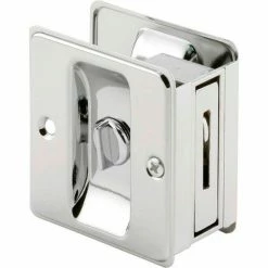 Discount 🛒 Prime-Line Products Prime-Line N 6773 Pocket Door Privacy Lock with Pull, Chrome Plated 😉