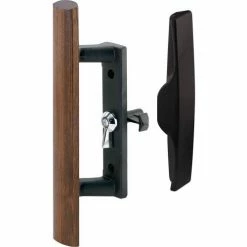 Promo 🔔 Prime-Line Products Primeline Products C 1095 Sliding Door Handle Set, Wood Handle, Black Diecast 🛒