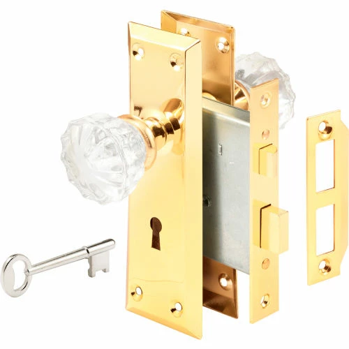 Brand new ๐ Prime-Line Products Prime-Line® Victorian Style Keyed Mortise Glass Knob Lock Set-Brass Finish, E 2311 ๐ 3 Brand new ๐ Prime-Line Products Prime-Line® Victorian Style Keyed Mortise Glass Knob Lock Set-Brass Finish, E 2311 ๐ - Image 3