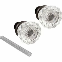 Best Pirce 🎉 Prime-Line Products Prime-Line® 2 in. Bronze Glass Door Knob Set, E 2537 🤩 -Doors & Windows Sales PL6 E 2537