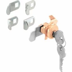 Wholesale 🧨 Prime-Line Products Prime-Line® Mail Box Lock, 5 Cams, 5 Pin, Brass Face, CCW, S 4634 🤩 -Doors & Windows Sales PL6 S4634