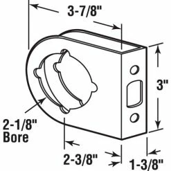 Promo 🔔 Prime-Line Products Lock/Door Guard, 3-7/8"Lx3"H, 1-3/8" Thick Door, 2-3/8" Backset, Brass 🌟 -Doors & Windows Sales PL6 U10260