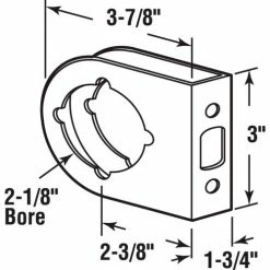 Hot Sale π Prime-Line Products Lock/Door Guard, 3-7/8"Lx3"H, 1-3/4" Thick Door, 2-3/8" Backset, Brass β 5 Hot Sale π Prime-Line Products Lock/Door Guard, 3-7/8"Lx3"H, 1-3/4" Thick Door, 2-3/8" Backset, Brass β -Doors & Windows Sales PL6 U10261