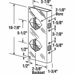 Best deal 🥰 Prime-Line Products Combo Lock/Door Guard, 3-7/8"Lx10-7/8"H, 1-3/4" Thick Door, 2-3/8" Backset, Stainless Steel 💯 -Doors & Windows Sales PL6 U10539