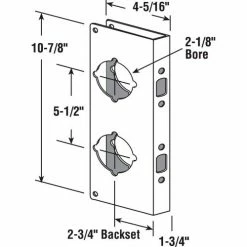 Wholesale 😍 Prime-Line Products Stainless Steel Lock/Door Guard, 4-5/16"Lx10-7/8"Hx1-3/4" Thick, 2-3/4" Backset 😀 -Doors & Windows Sales PL6 U10546