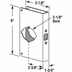 Outlet π Prime-Line Products Lock/Door Guard, 3-7/8"Lx9"H, 1-3/4" Thick Door, 2-3/8" Backset, Brass π 5 Outlet π Prime-Line Products Lock/Door Guard, 3-7/8"Lx9"H, 1-3/4" Thick Door, 2-3/8" Backset, Brass π -Doors & Windows Sales PL6 U9548