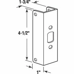 Cheap 🎉 Prime-Line Products Latch And Door Edge Guard, 1"Lx4-1/2"H, 1-3/4" Thick Door, Brass ❤️ -Doors & Windows Sales PL6 U9567