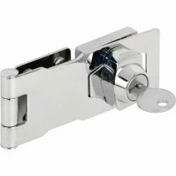 Flash Sale ❤️ Prime-Line Products Prime-Line® Keyed Hasp, U 9951, 4"W, Chrome Plated 🌟 -Doors & Windows Sales PL6 U9951
