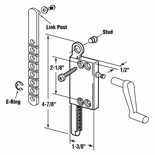 New ๐ Prime-Line Products Prime-Line R 7015 LOUVRE Window Operator ASSEMBLY, SIDE MOUNT, DIECAST ๐ฅ 2 New ๐ Prime-Line Products Prime-Line R 7015 LOUVRE Window Operator ASSEMBLY, SIDE MOUNT, DIECAST ๐ฅ - Image 2