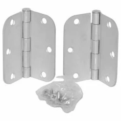 Discount ✨ S. Parker Hardware Butt Hinge 5/8" Round Corners 3-1/2" X 3-1/2" Dull Chrome - Pkg Qty 50 😍