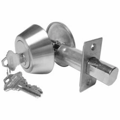 Hot Sale 🎁 S. Parker Hardware Hd Solid Bar Single Cylinder Deadbolt - Polished Brass Keyed To Bitting U - Pkg Qty 5 🎉