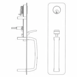 Deals ⭐ S. Parker Hardware Thumbpiece Trim x Escutcheon - Aluminum Right Hand ❤️