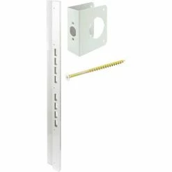 Promo 🔥 Prime-Line Products Prime-Line® Door And Jamb Reinforcement, U 10895, 2-3/4" Backset, White 🎁