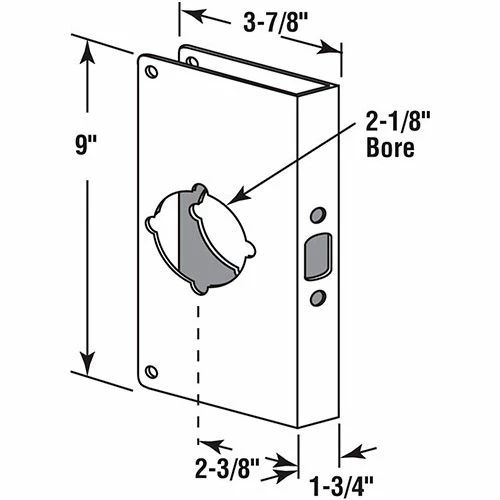Deals π Prime-Line Products Lock/Door Guard, 3-7/8"Lx9"H, 1-3/4" Thick Door, 2-3/8" Backset, Stainless Steel β€οΈ 2 Deals π Prime-Line Products Lock/Door Guard, 3-7/8"Lx9"H, 1-3/4" Thick Door, 2-3/8" Backset, Stainless Steel β€οΈ - Image 2