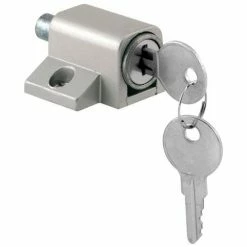 Promo ✔️ Prime-Line Products Prime-Line® Sliding Door Keyed Lock, Push-In, Aluminum Finish, U 9861 🔥