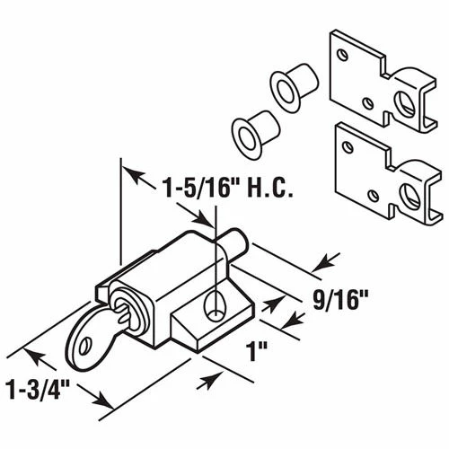 Promo โ๏ธ Prime-Line Products Prime-Line® Sliding Door Keyed Lock, Push-In, Aluminum Finish, U 9861 ๐ฅ 2 Promo โ๏ธ Prime-Line Products Prime-Line® Sliding Door Keyed Lock, Push-In, Aluminum Finish, U 9861 ๐ฅ - Image 2