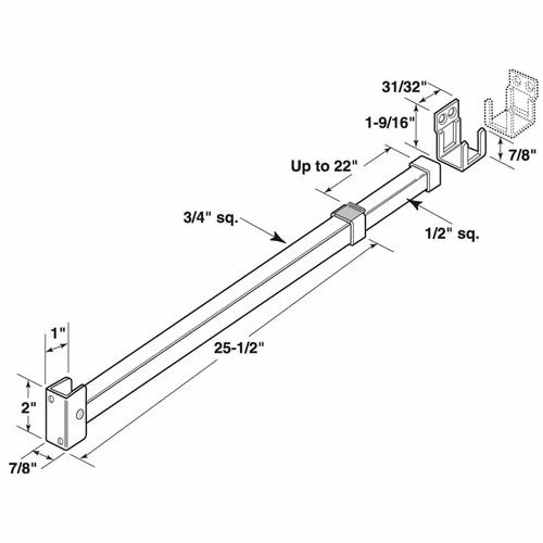 Hot Sale ๐ Prime-Line Products Prime-Line® Security Bar Lock, Telescopic, White Finish, U 9921 โจ 2 Hot Sale ๐ Prime-Line Products Prime-Line® Security Bar Lock, Telescopic, White Finish, U 9921 โจ - Image 2