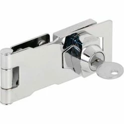 Flash Sale ❤️ Prime-Line Products Prime-Line® Keyed Hasp, U 9951, 4"W, Chrome Plated 🌟
