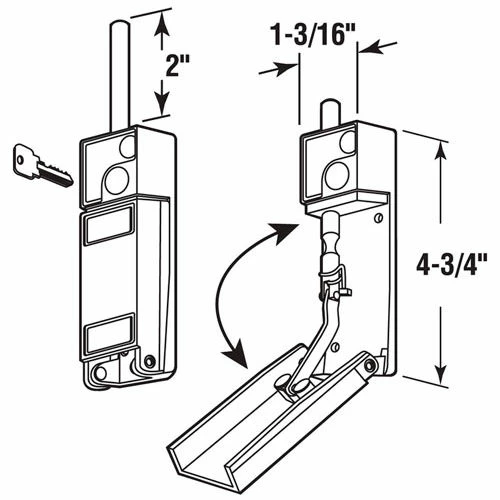 Budget ๐คฉ Prime-Line Products Prime-Line® Bolt Lock, Keyed, Aluminum Finish, U 9997 ๐ 2 Budget ๐คฉ Prime-Line Products Prime-Line® Bolt Lock, Keyed, Aluminum Finish, U 9997 ๐ - Image 2