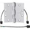 Outlet ✔️ McKinney ElectroLynx Hinges, T4A3786 4 1/2 x 4 1/2 QC4 US26D, 6"L x 6"W x 2"H, 8-1/2" Dia 💯