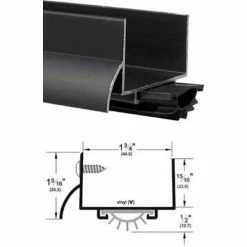 Outlet 🎉 Pemko Aluminum Door 👟 Shoe W/ Vinyl Insert 36"L x 1-3/4"W, Dark Bronze - Pkg Qty 3 ⌛