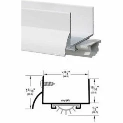 Best Sale 👍 Pemko Aluminum Door 👟 Shoe W/ Vinyl Insert 36"L x 1-1/4"W, White - Pkg Qty 3 ❤️