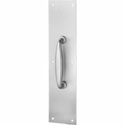 Outlet 😀 Rockwood Pull Plate, 4"L x 16"H, Satin Stainless Steel, 5-1/2" CTC ✨