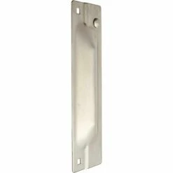 Cheap 🔔 Rockwood Latch Protector, 11"L x 3"W x 1/2"H, 11-2/5" Dia, Satin Stainless Steel - Pkg Qty 3 ⌛