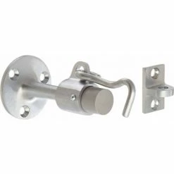 Best Sale 👍 Rockwood Commercial Door Stop W/ Keeper, 2" Dia, Satin Stainless Steel - Pkg Qty 3 🤩