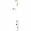 Best Pirce ⌛ Rockwood Lever Extension Flush Bolt, 2"L x 3"W x 2"H, 3-3/5" Dia, Brass, Satin Chrome Plated - Pkg Qty 3 🔔
