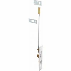 Best Pirce ⌛ Rockwood Lever Extension Flush Bolt, 2"L x 3"W x 2"H, 3-3/5" Dia, Brass, Satin Chrome Plated - Pkg Qty 3 🔔