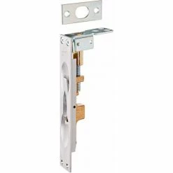 Wholesale 🥰 Rockwood Lever Extension Flush Bolt, 2"L x 3"W x 2"H, 3-3/5" Dia, Cast Iron, Satin Chrome Plated - Pkg Qty 3 👍