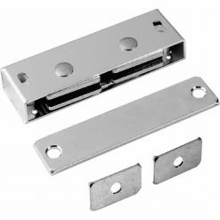 Buy ⌛ Rockwood Heavy Duty Magnetic Latch, 3"L x 1"W x 1"H, 3-1/6" Dia, Satin Chrome - Pkg Qty 10 💯