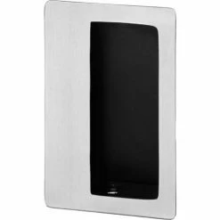 Best Sale 🔥 Rockwood Flush Door Pull 4-3/16"L, Stainless Steel, Chrome - Pkg Qty 3 🔥