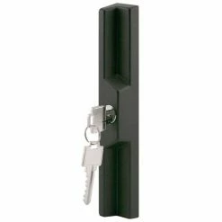Outlet 🔥 Prime-Line Products Prime-Line® Sliding Door Outside Pull, w/Key, Black Diecast, C 1041 ⌛